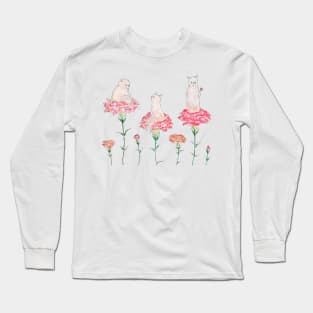 Flower Kittens Long Sleeve T-Shirt